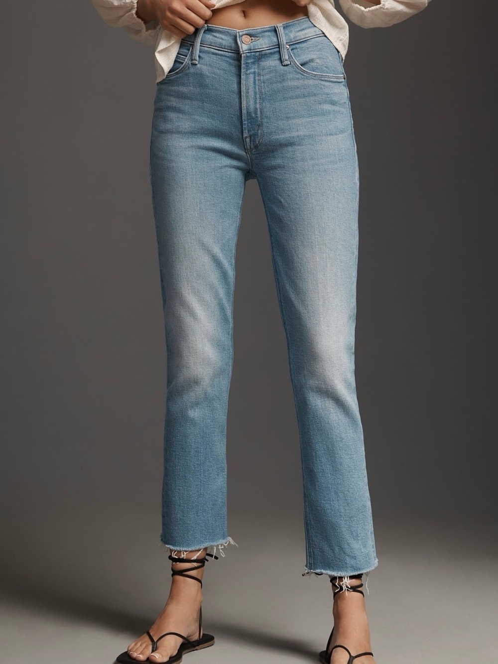 MOTHER Dazzler Mid-Rise Straight-Leg Jeans, size 28 - Picture 5 of 6